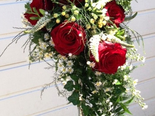 Floristik Blumengesteck - rote Rosen (Nr. 7)